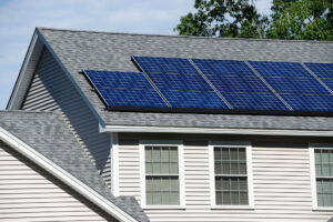 Solar panels installed on the house roof - Atha Team Real Estate